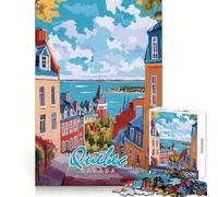 Quebec City Landscape Jigsaw Puzzles1000 Pieces Mind Skill Toy Soothing Play Precision Cut Art Collection Piece (50x75cm)