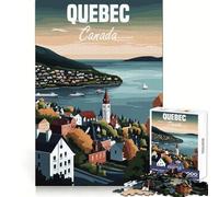 Quebec City Landscape Poster 1000 Pieces Jigsaws Adults Puzzles Gifts Boost Memory Mental Relax Premium Cut Warm Surprise (38x52cm)