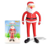 Quebec Playwrite Stretchy Father Christmas Unique Holiday Stocking Presents Christmas Eve Delights, Fun Kids Stocking Fillers Special Festive Surprises 12cm (Pack of 1)