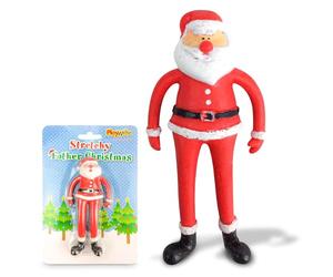 Quebec Playwrite Stretchy Father Christmas Unique Holiday Stocking Presents Christmas Eve Delights, Fun Kids Stocking Fillers Special Festive Surprises 12cm (Pack of 1)
