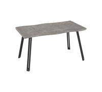 Quebec Wave Edge Concrete Effect/Black Dining Table Only