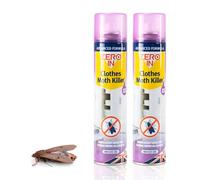 Quebec Zero In Clothes Moth Killer - Ready-To-Use - Kills Moths, Eggs & Larvae - Indoor Uses - Long-lasting treatment of Wardrobes, Cupboards and Drawers Before Clothes storage - 300ml (Pack of 2)
