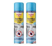 Quebec- Zero in Effective Bed Bug Killer Spray for Bedbugs & Mites - Long Lasting - 12 Months Protection- Natural Fresh Linen Fragrance - Child & Pet Safe - 300 ml (Pack of 2)