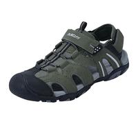 Queday Mens Sport Sandals Closed Toe Hiking Outdoor Lightweight Casual Water Shoes, green, 9 UK