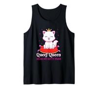 Queef Queen Hear My Kitty Purr Funny Gen Z Unhinged Cat Meme Tank Top