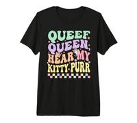 Queef Queen Hear My Kitty Purr Pastel Cat Lady Premium T-Shirt