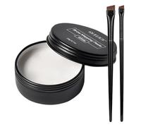 QUEEJOY 20g White Brow Mapping Paste Brow Contour Paste Brow Lip Shape Position Tool,2pcs Eyebrow Concealer Brush, Eyebrow Tinting Tool for Micropigmentation