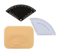 QUEEJOY Eyebrow Ruler with Double-Sided Eyebrow Practice Skin, Reusable Eyebrow Mapping Tool for Precise and Symmetrical Makeup Mapping, Microblading Eyebrow Stencil