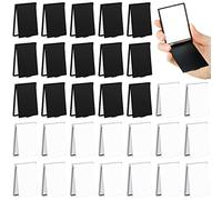 Queekay 32 Pcs Pocket Mirror Bulk Folding Compact Mini Mirror for Women Makeup Travel Cosmetic, 2 x 3 x 0.2 Inch(Black, White)
