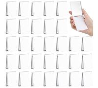 Queekay 32 Pcs Pocket Mirror Bulk Folding Compact Mini Mirror for Women Makeup Travel Cosmetic, 2 x 3 x 0.2 Inch(White)