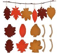 Queekay 60 Pieces Thanksgiving Wooden Ornaments Fall Maple Cutouts for Tree Wooden Autumn Leaf Cutout Wood Hanging Crafts Leaf Shaped Embellishment Decor 3 Colors for DIY Thanksgiving Decorations