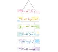 Queekay Butterfly Girls Room Decor Inspirational Motivational Wooden Hanging Wall Art Bedroom Wall Accessories for Teens Toddler Baby Nursery Decor