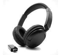 queemie Bluetooth 5.3 Stereo TV Headphones, Wireless Bluetooth Headphones On-Ear with USB Transmitter, Retractable Headband Ultra Lightweight On-Ear Earphones for Adults, Teenagers and Elderly