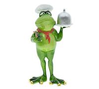 Queemie® Creative Standing Frog Figurine What's for Dinner Chef Decorative Resin Crafts Statue for Home Office Dining Room Decoration