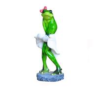 Queemie Sexy Monroe Pose Frog Resin Statues, Cute Creative Mascot Frogs 3D Collectible Figurines for Lady Women Memorial Xmas Birthday Valentine's Day Gifts