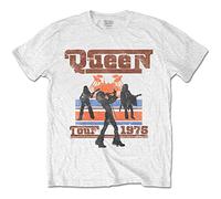 Queen 1976 Tour Silhouettes Official Tee T-Shirt Mens Unisex (Medium) White