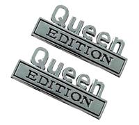 Queen 3D Sticker - Metal Bumper Decals, Standard Size With Adhesive Backing And Stylish Design, Metal Material For Vehicle Windscreen Door Rear Panel, Decorative Emblem With Queen Edition