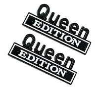 Queen 3D Sticker - Waterproof 3D Metal Auto Decals | Queen Edition Emblem Sticker - for Trucks SUVs Windscreen Window Door Rear Panel Fridge Business Travel Car