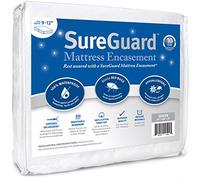 Queen (9-12 in. Deep) SureGuard Mattress Encasement - 100% Waterproof, Bed Bug Proof, Hypoallergenic - Premium Zippered Six-Sided Cover - 10 Year Warranty by SureGuard Mattress Protectors