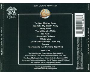 Queen A Day At The Races Remastered HOLLYWOOD LABEL AMERICAN IMPORT 2 CD SET