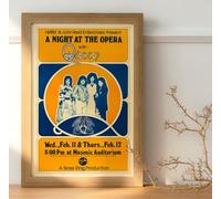 Queen A Night At The Opera 1976 Detroit Concert Tour Live Promo : A Huge 36"x24" Poster Print Vintage Retro : BRING YOUR WALLS TO LIFE !