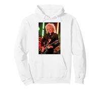 Queen & Adam Lambert Brian May Guitarist By Dick Barnatt Pullover Hoodie