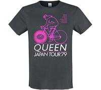 Queen Amplified Collection - Japan Tour 79 Men's T-Shirt Charcoal XL 100% Cotton Regular