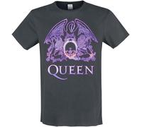 Queen Amplified Collection - Neon Sign T-shirt charcoal L