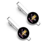 Queen And Bee Casual Tie Clips for Men 1 Pair Classic Tie Bars Suit Jewelry Gift for Father Husband Boyfriend 5.5x2.2cm