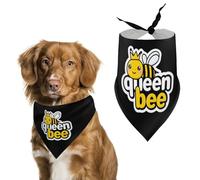 Queen And Bee Cute Dog Bandanas Adjustable Bibs Puppy Neckerchief for Cat Triangle Pet Scarf Summer