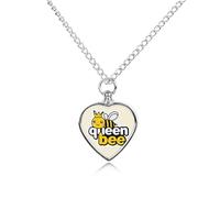 Queen And Bee Cute Pet Urn Necklace Jewelry for Ashes Cat Memorial Locket Pendants Keepsake Women Men