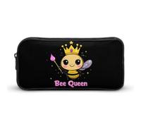 Queen and Bee Pencil Case Large Capacity Storage Bags Makeup Stationery Portable Organiser