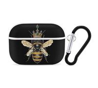 Queen And Cute Bees Headphone & Earphone Cases Compatible with Airpod Pro Scratch-Resistant PC Protective Cover with Keychain White-style-40