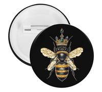 Queen And Cute Bees Novelty Buttons & Pins Lightweight Tinplate Lapel Badges Brooches Jewelry Gifts