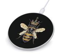 Queen And Cute Bees Wireless Charger 10W Fast Cell Phone Charging Compact Plastic Charging Pad