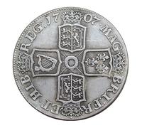Queen Anne British Silver Half Crown Replica Coin, 1707-1713，1707 | Royal Coat of Arms, Collectible Replica, 3 Date Variants, Detailed Engraving, Historical Currency