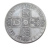 Queen Anne British Silver Half Crown Replica Coin, 1707-1713，1708 | Royal Coat of Arms, Collectible Replica, 3 Date Variants, Detailed Engraving, Historical Currency
