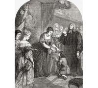 Queen Anne playing the young Samuel Johnson for evil Samuel Johnson contracted scrofula also called the evil king because it was believed that if touched by a monarch he would heal and received the