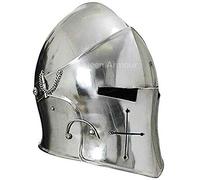 Queen Armour Medieval Barbuta Helmet Knights Templar Crusader Armour Helmet Roman Spartan Silver Viking Helmet Knight Helmet Spartan Helmet Medieval Armor Cosplay Helmet Medieval Helmet Crusader,