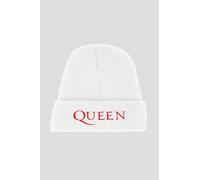 Queen Band Logo Beanie Hat in White Queen White One Size