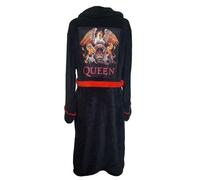 Queen Bathrobe Classic Crest Band Logo Official Black super soft fleece Unisex Medium