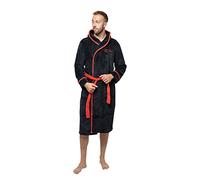Rock Off Queen Bathrobe Classic Crest Band Logo Official Black super soft fleece Unisex S