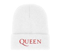 Queen Beanie Hat Classic Band Logo Official White Unisex One Size
