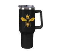Queen Bee 40 Oz Tumbler Car Cup with Handle Insulated Cups Large Capacity Coffee Mug Water Bottle
