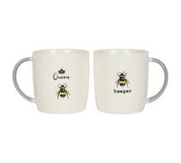 Queen Bee And Keeper Ceramic Mug Set
