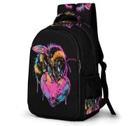 Queen Bee Backpack for Girls, Kids Cute Kindergarten Daycare Children's Rucksack Love Bee School Bag for Travel