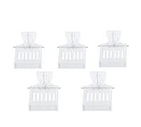 Queen Bee Catcher Clip 5 - Pack | Safe Plastic Beekeeping Tool | Smooth Border Design Preserves Queen Bees/Colony Management | 4.6x5.2cm Transparent Cage