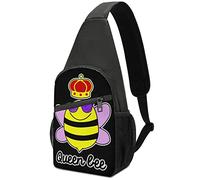 Queen Bee Crossbody Backpack Shoulder Bag Lightweight One Strap Sling Bag Travel Hiking Daypack