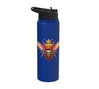 Queen Bee Crown Elegant Bug Honey Hive Beekeeper Insect Stainless Steel Insulated Water Bottle
