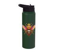 Queen Bee Crown Elegant Bug Honey Hive Beekeeper Insect Stainless Steel Insulated Water Bottle